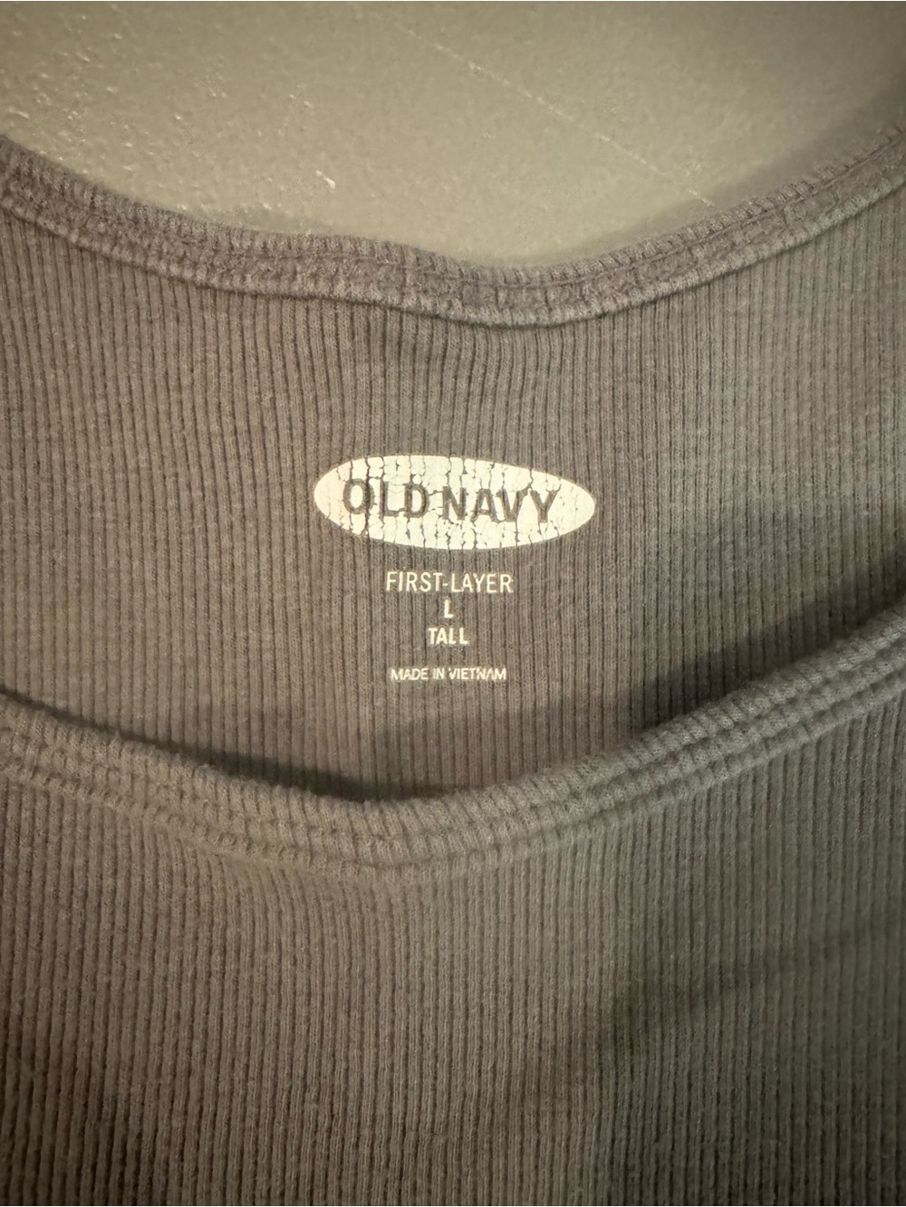 Old Navy Ribbed First Laye Tall tank top - undershirt - Charcoal Gray